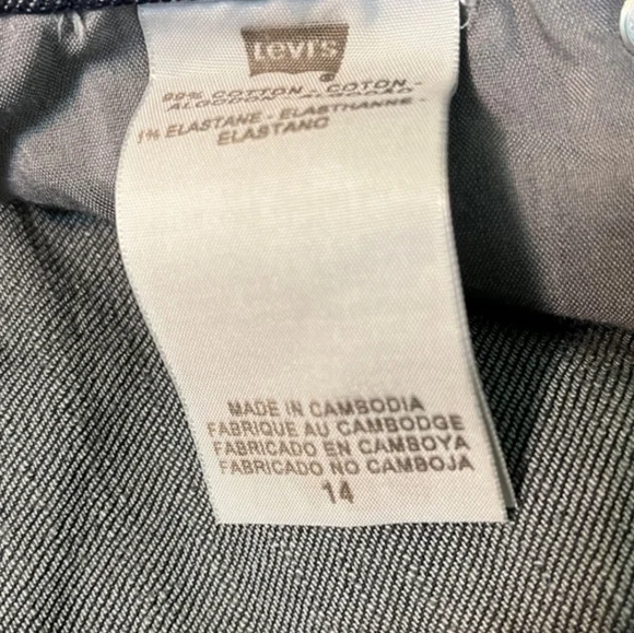 Levi's Classic Indigo Denim 542 Tilted Flare size 14 - Picture 9 of 15